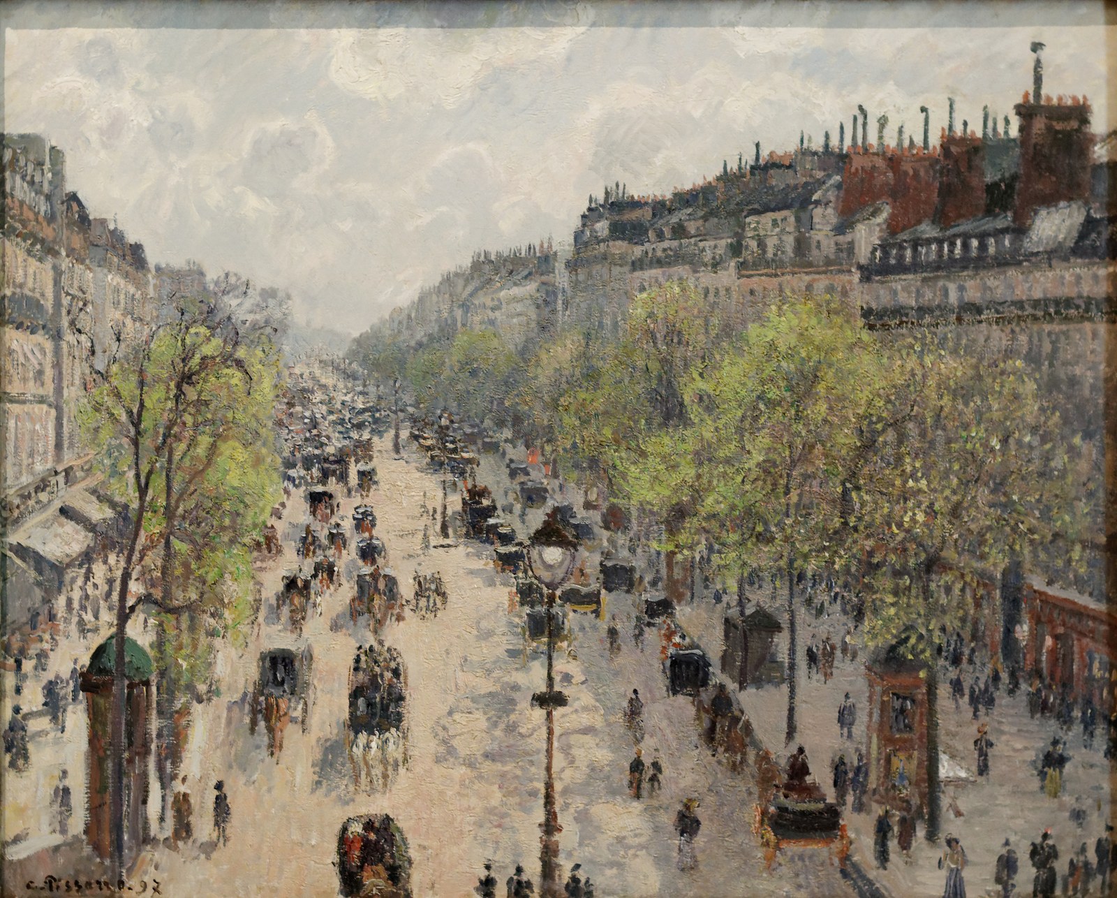 Boulevard Montmartre, Spring - Camille Pissarro