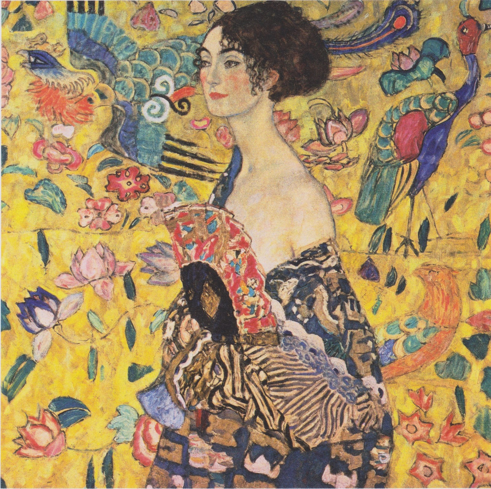 Lady with a Fan - Gustav Klimt