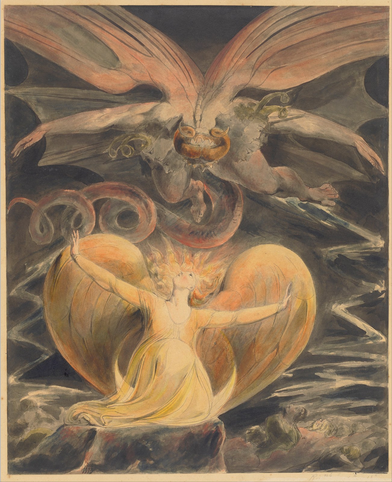 The Great Red Dragon and the Woman Clothed in Sun - William Blake